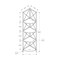Monarch Specialties Bookshelf, Bookcase, Etagere, Corner, 4 Tier, 60"H, Office, Bedroom, Metal, White Marble Look, Black I 3651 - alternate 5